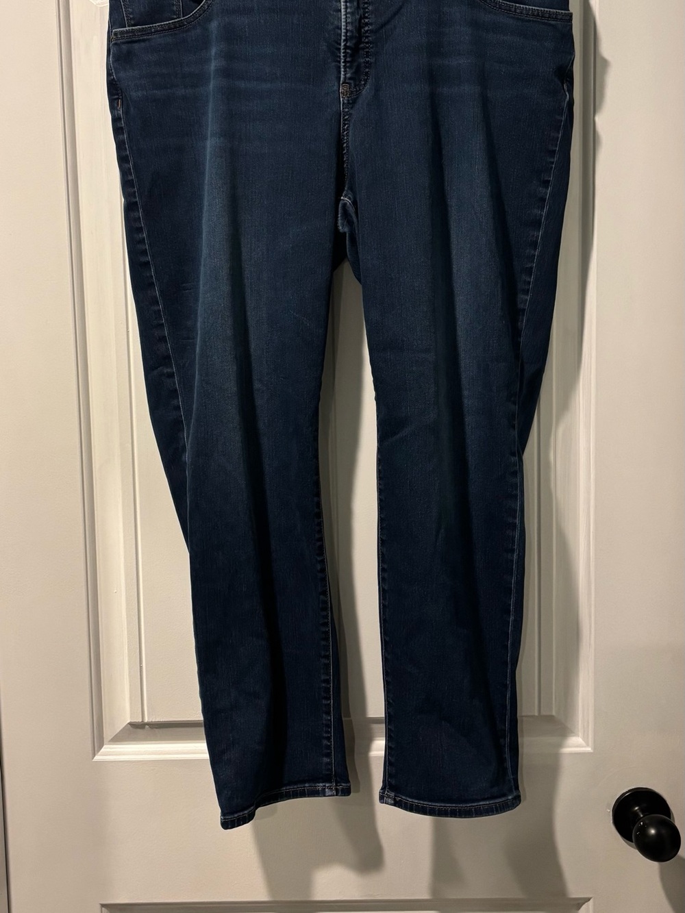 Chico’s Girlfriend Jeans 3R Dark Wash Stretch Straight Slim Leg